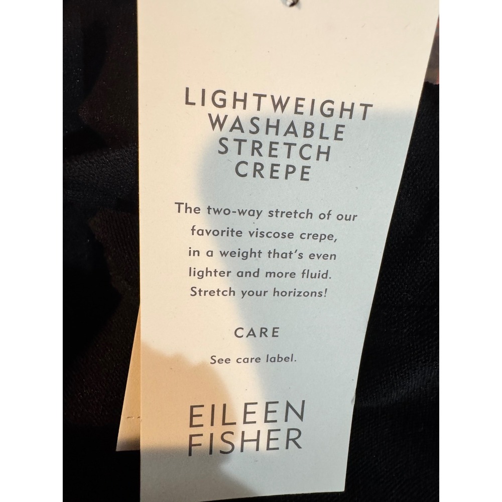Eileen Fisher Black Lightweight Washable Stretch Crepe Midi Skirt 1X NWT - Picture 6 of 6